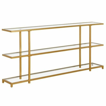 HENN & HART 64 in. Greenwich Brass Console Table AT1287